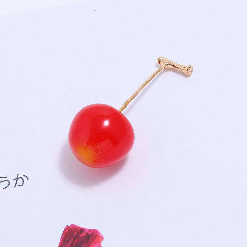 

Японская маленькая свежая и простая брошь-вишня, универсальная булавка на одно слово, аксессуары для корсажа на пиджак-рубашку с защитой от света