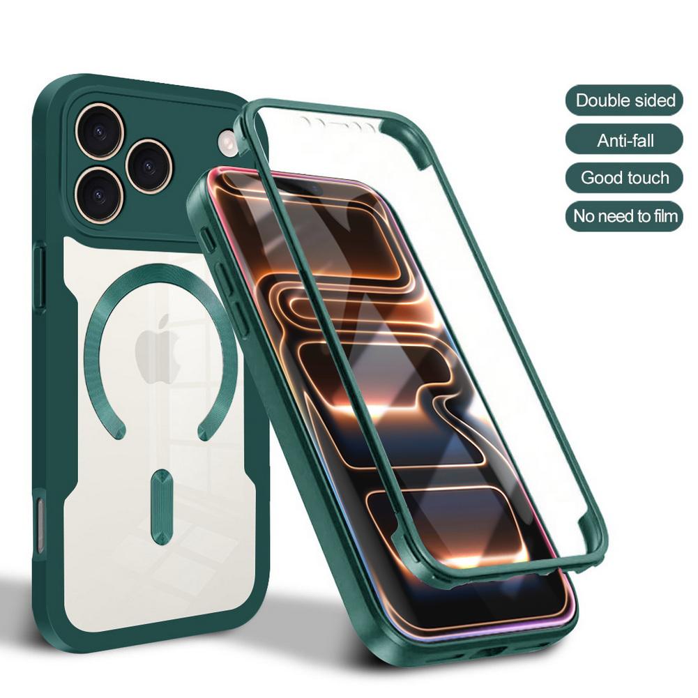 

360° Full Body Phone Case For iPhone 17 Pro Max Air 12 13 16 Pro 14 15 Plus For Magsafe Wireless Charger Screen Protection Cover iPhone 11 Pro