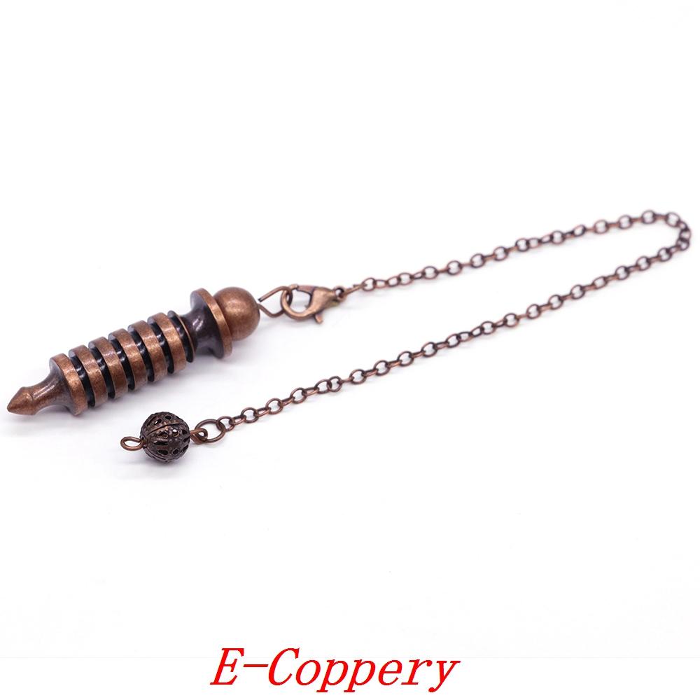 Metal Pendulum For Dowsing Divination Pendulos Spiral Cone Gold Color Copper Radiesthesia Pendulums Healing Pendule