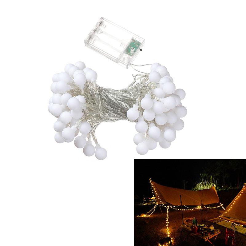 Outdoor Campingzelt 10M LED Lichterkette Batteriebetrieben Heimdeko