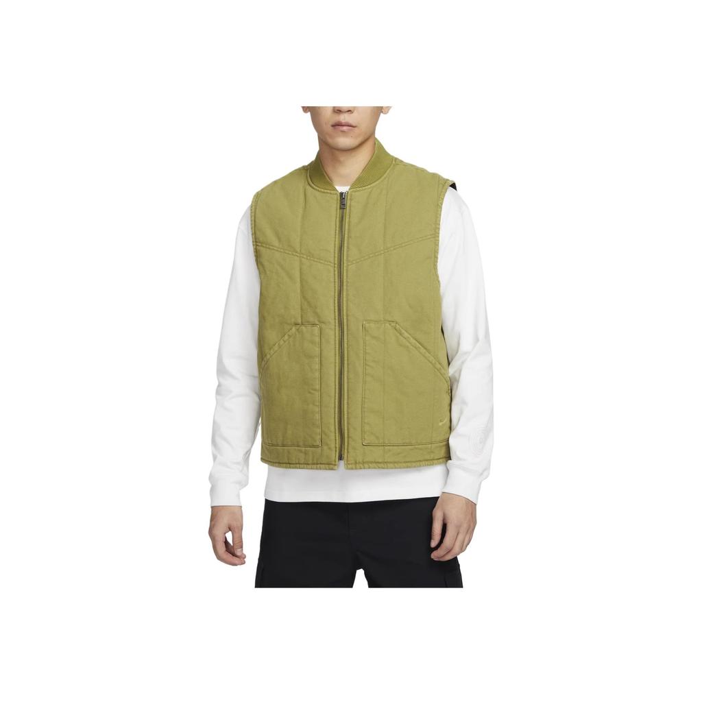 Nike Solid Color Simple Comfortable Windproof Warm Vest Men Vests Moss-Green FQ1862-307