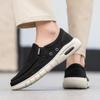 Fashion Men's Stylish Canvas Casual Shoes Lightweight Male Casual Shoes Breathable Sneakers Comfy Ultralight Men Flats Simple Lazy Shoes