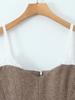 Retro Spicy Girl Off-Shoulder Fishbone Camisole: Women's Strapless Waist-Cinching Spliced Two-Piece Vest