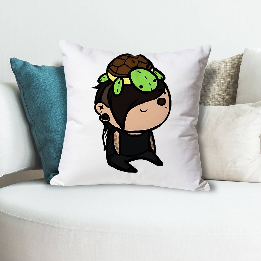 Pop Rock PPierce The VVeil Anime Celebrity Merchandise AllMatch Printed Pillow Case Sofa Car Office Room Decoration Protector