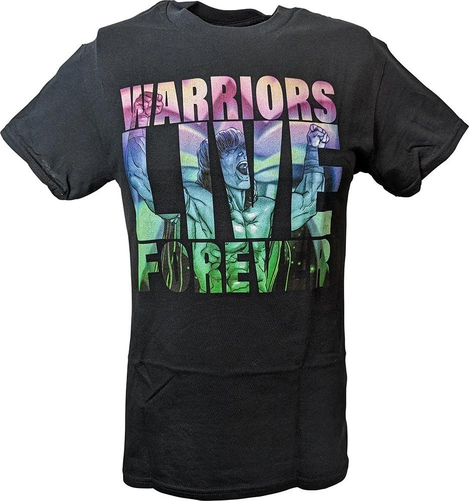 Warriors Live Forever Ultimate Warrior Unisexs Black Tshirt M