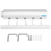White Retractable Clothesline Punch Installation Laundry Drying Line  Balcony Bathroom Laundry Room