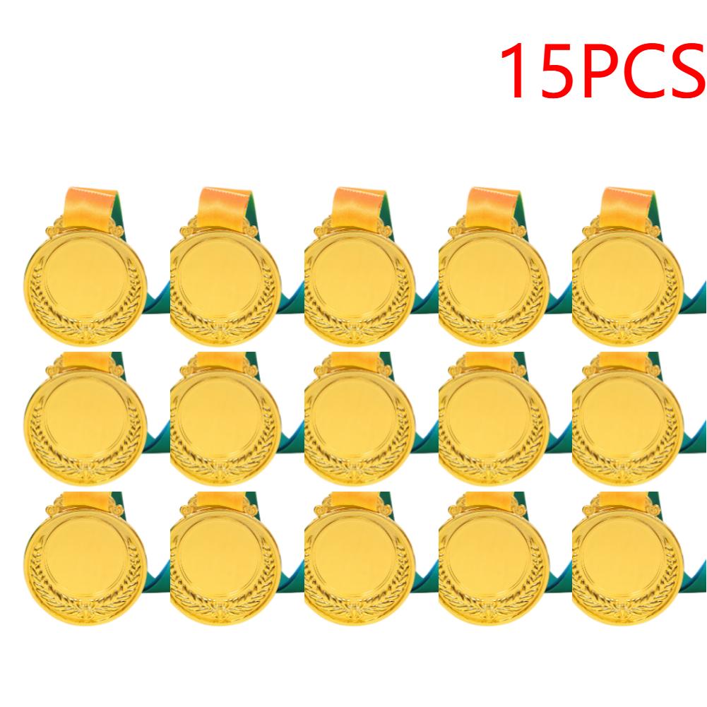 2 tum Guld Silver Brons Prismedalj Vinnarmedalj med Halsband 1:a 2:a 3:e Vinnarpris Present Spel Souvenir
