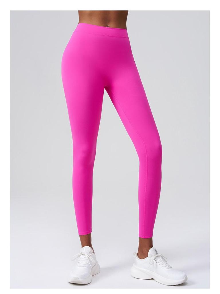 Huaton Butt-Lifting Yoga Pants - No Lines, No Roll, V-Waist Slimming Design for Running & Fitness