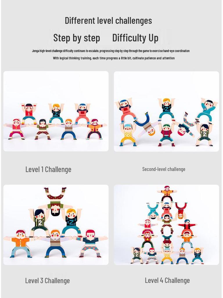 Strongman Stacking Blocks: Educational Balance Toy for Kids and Parents