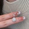 Moissanite S925 Sterling Silver Mermaid Tail Necklace - Elegant Clavicle Chain for Women