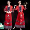 Miao Ethnic Dance Costume Long Dress