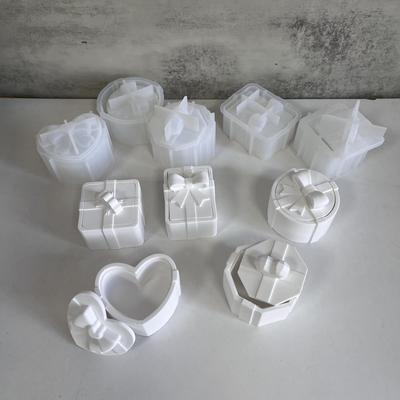 Stampo in Silicone per Scatola Porta Regali Vassoio Porta Aromi per Candele Stampo Decorativo Scatola Porta Gioielli Orecchini Ciondoli Stampo in Gesso