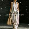 Women's summer casual wide-leg pants two-piece fashion trendy 1116 new European and American style sleeveless loose shoulder suit