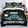Cartoon Dinosaur Space Cute Dino Children Duvet Cover Set HD Comforter Cover for Kids Bedding Sets Bedclothes Bedroom Decor
