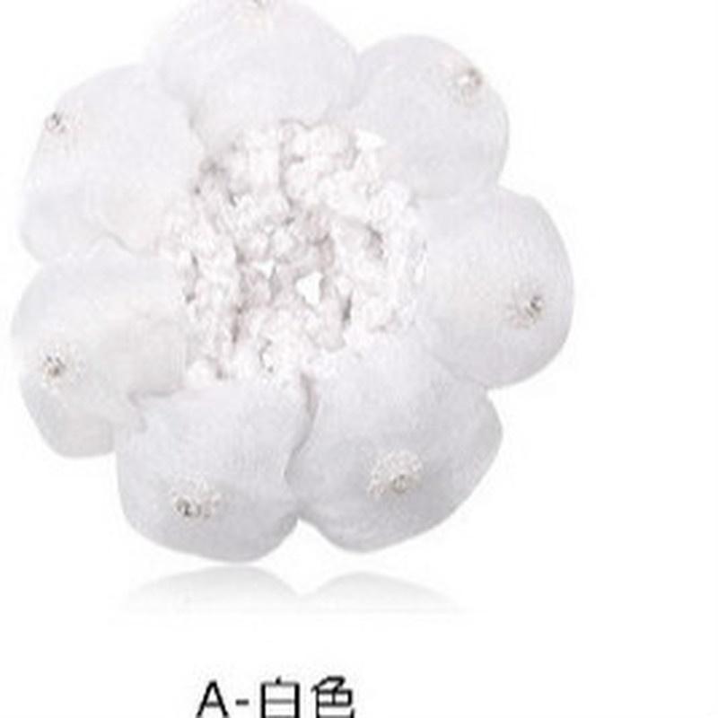 Fashion Elastic Colorful Satin Hairpin Braid Set Crochet Hair Stick Dance Net Flower Hair Accessories