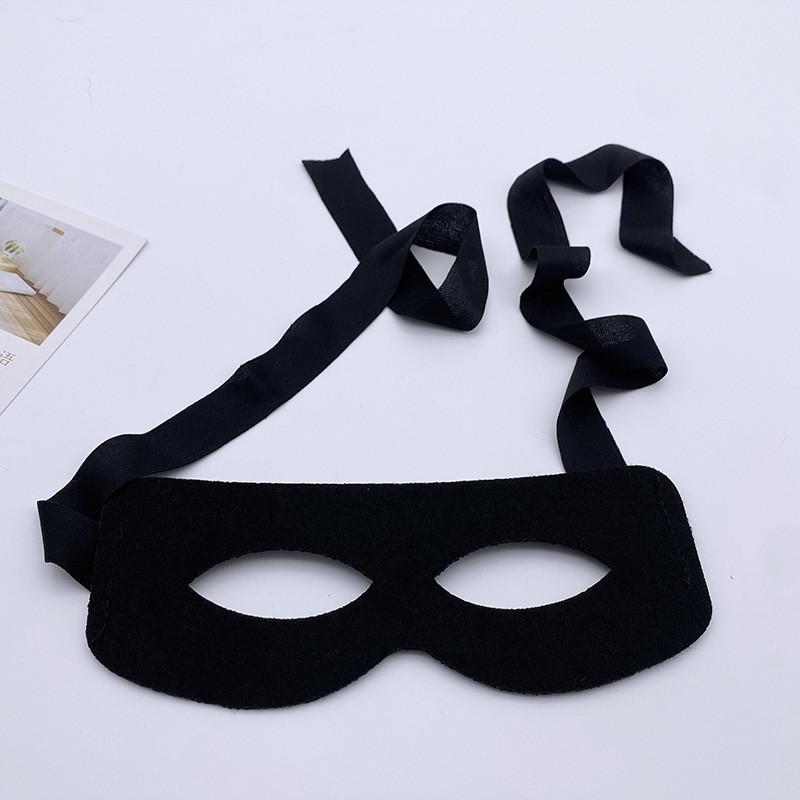 Halloween Costume Mask Eyepatch Black Fabric Cosplay Prop For Kids And Adults