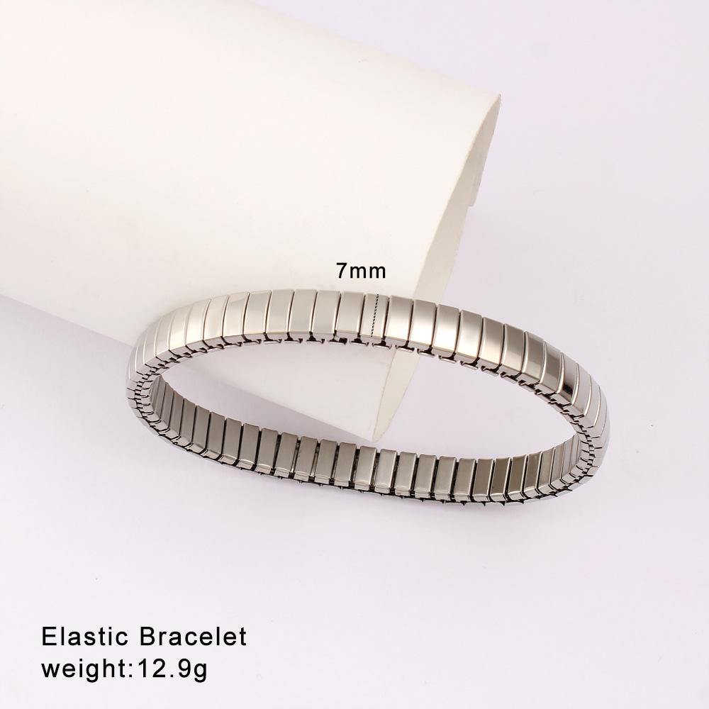 Elegant Women s Elastic Watch Strap Bracelet - High-End Polished Stainless Steel Fashion Jewelry