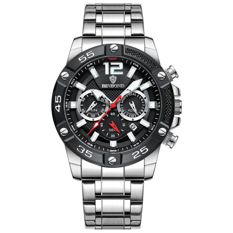 BINBOND Men's Watch Men's Luminous Men's Student Electronic Watch Mechanical Wind Sports Waterproof Quartz