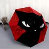 1 Stück Katze Rot Automatisches Öffnen/Schließen Regenschirm Kompakter Faltregenschirm, Ganzjahres-Tragbarer Regenschirm für Damen/Herren F1124261