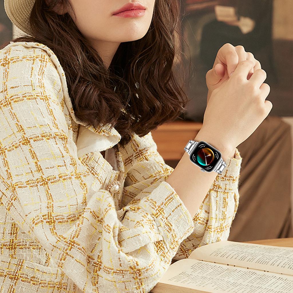 Für Huawei Watch Fit 3 Metalllegierung Uhrenarmband Strasssteine Harz Armband