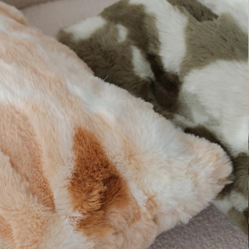 Sofa Living Room Pillow Winter Plush Ins Light Luxury High-end Cushion Pillow Back Cushion Waist Pillow Bay Window Decoration