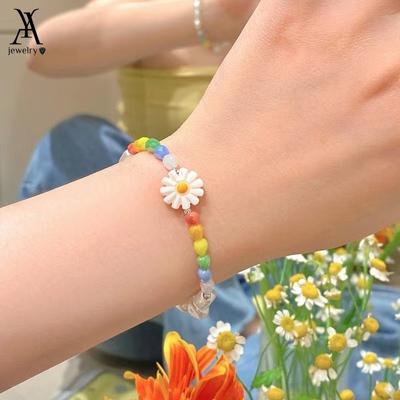 Daisy Beads Bracelet for Women Fashion Artificial Pearls  Friendship Bracelets Accessories Jewelry
