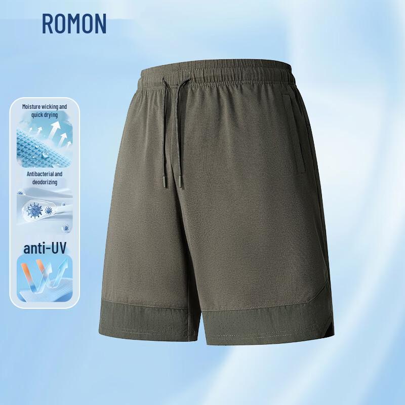 ROMON Men s Moisture-wicking Loose Fit Sports Shorts 2XL