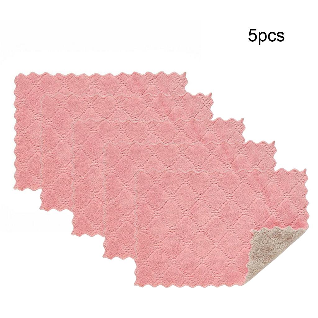 5pcs Soft Cotton Absorbent Dish Towels for Kitchen Supplier Dish Cleaning Cloth Tea Towel
