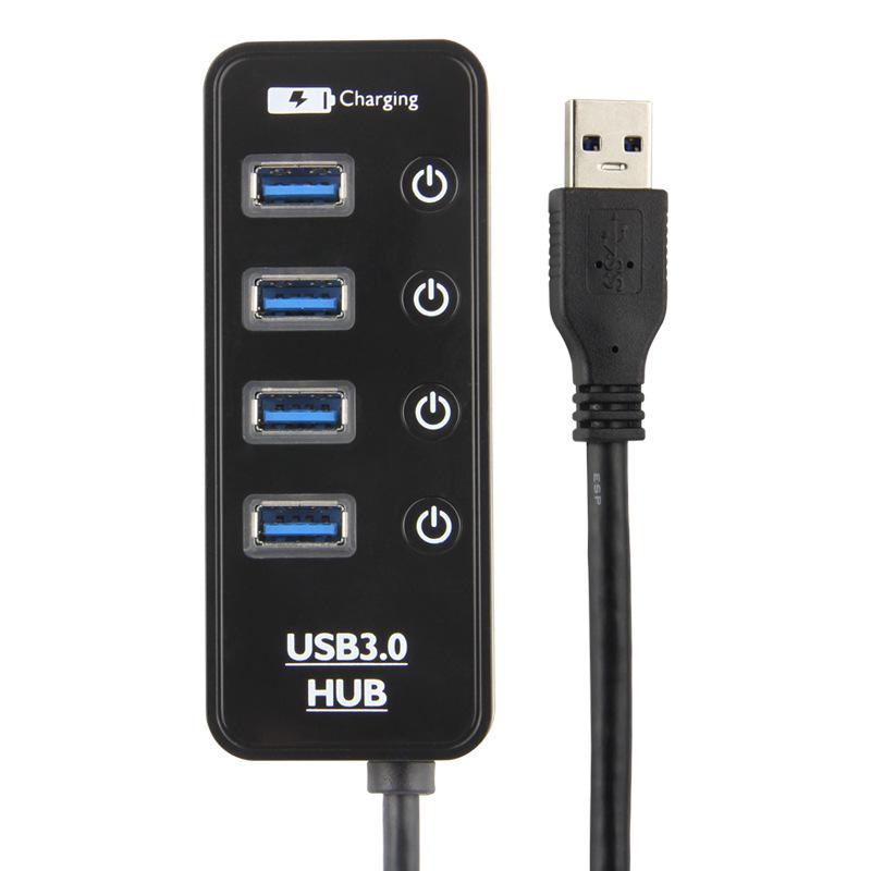 USB 3.0 Hub Expander: 4-Port Fast Charging Multi-Interface Splitter
