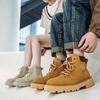 3070 Big Yellow Boots New Tooling Desert Short Boots Couple British Functional Bumblebee Thick-soled Heightening Martin Boots