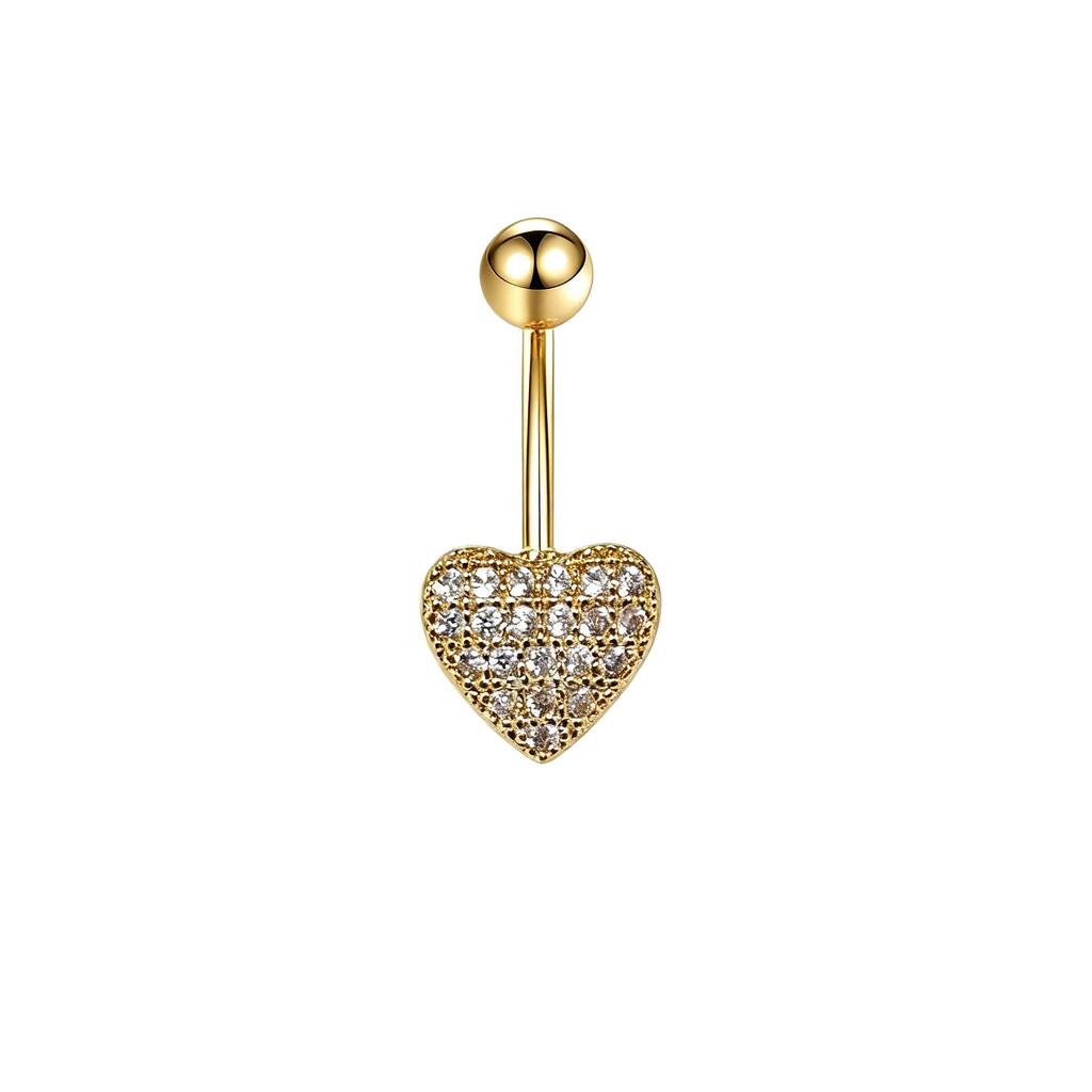 Gold Zircon Belly Button Rings - Hot-Selling Piercing Jewelry