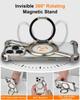 Oatsbasf for iPhone 16 Pro/Pro Max Phone Case with 360° Rotation Ring Stand Magsafe Metal Frameless Thin Bumper Protective Cover
