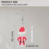 2D Flat Santa Claus Clothes Dangling Earrings, Lightweight Acrylic Material, Ideal for Party Gifts, Jewelry, and Christmas Gifts.