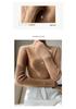Korean Style Slim Fit Ribbed Knit Sweater - Women's Long Sleeve Half High Collar