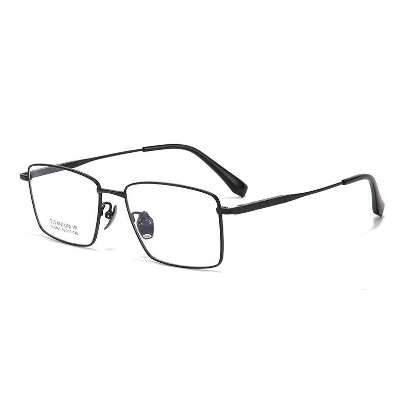 Ultra-Light Semi-Titanium Men's Eyeglass Frames with IP Plating for Myopia & Presbyopia