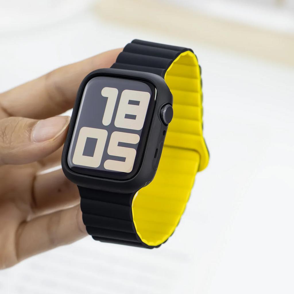 Koreanisch Niedliches Silikonarmband + Hülle Für Apple Watch Armband 44mm 45mm 49mm 42mm 40/38mm 41MM Frauenarmband Für iWatch 9 7 8 6 5 4 SE