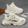 2025 Spring and Autumn New Running Sports Shoes Internet Celebrity Versatile Thick-soled Wear-resistant Men's High-top Shoes Leather Dad Shoes