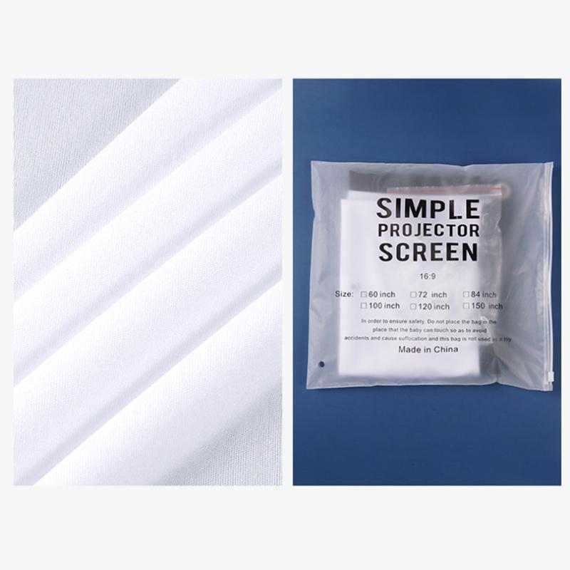 16:9 Portable Projector Screen Simple Projector Curtain 60/72/84/100/120 Inch Hd Display Screen For Home Cinema Theater Movie