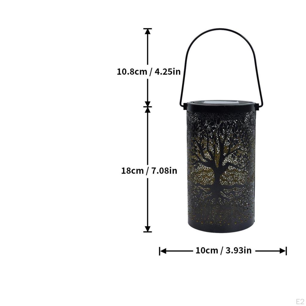 Tree Pattern Shadow Lamp Automatic On/deactivate Hollow Metal Projection Lantern