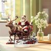 2D Flat Santa Claus Reindeer Sleigh Acrylic Desktop Decoration, Suitable for Wall Decoration, Porch, Room, Villa, Accents Home, Hallway, or Workplace