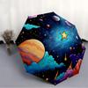 1pc Space Adventure Automatic Folding Umbrella Durable Iron Frame,All Seasons Home Travel Outdoor Multifunctional Umbrella Yy251115073