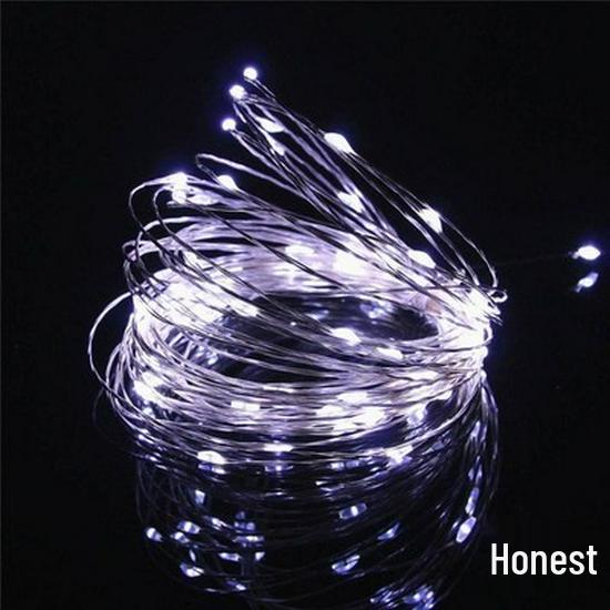 LED Copper Wire String Lights with Bubble Ball Decorations - 3AA Battery Powered for Christmas and Holiday Displays, Flashing Fairy Lights.