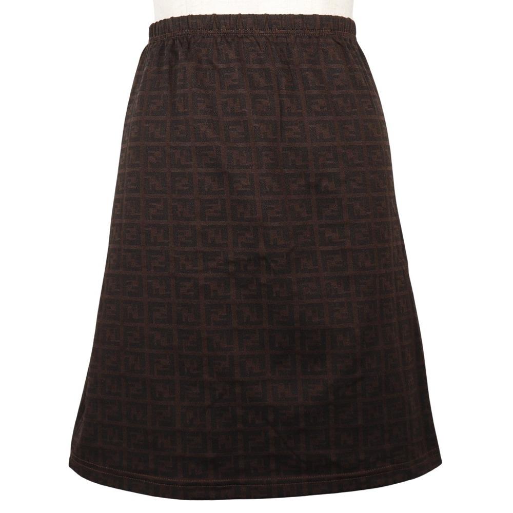 FENDI Zucca Mini skirt Brown Nylon Women Used