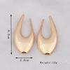 Hollow Open Oval U Shape Drop Earrings for Women European Big Geometric Dangle Earrings Vintage Party Simple Trendy Jewelry Gift