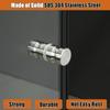 Double Side Shower Screen Handle Silver/Black Shower Glass Door Knob  Bathroom Accessories