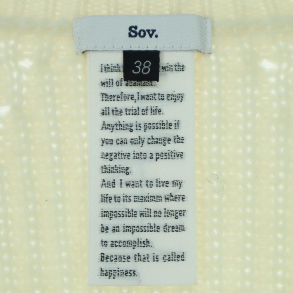 Beauty Products Sov. Long Sleeve Kashcourt Knit Cardigan 38 White Women Used