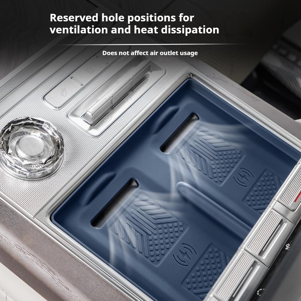 Fit For ZEEKR 9X 2025 Car Specialized Center Console Wireless Charger Silicone Mat Set Interior Decoration Modification
