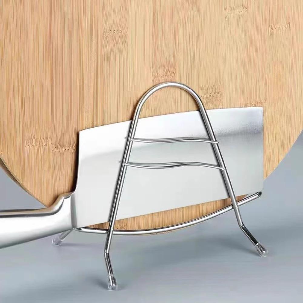 Stainless Steel Cutting Board Holder Non-slip Stable Chopping Board Stand Good Load-bearing Silver Drying Rack