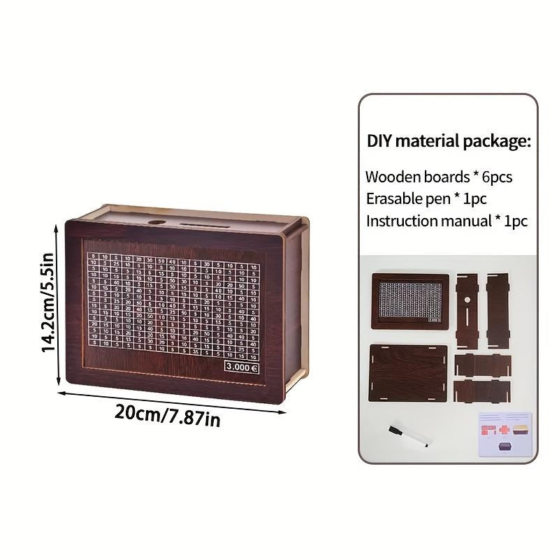 1pc Wooden Coin Bank with a Digital Counter, a Portable Change Box, a Reusable Family Financial Tool, Ideal for Christmas Gifts