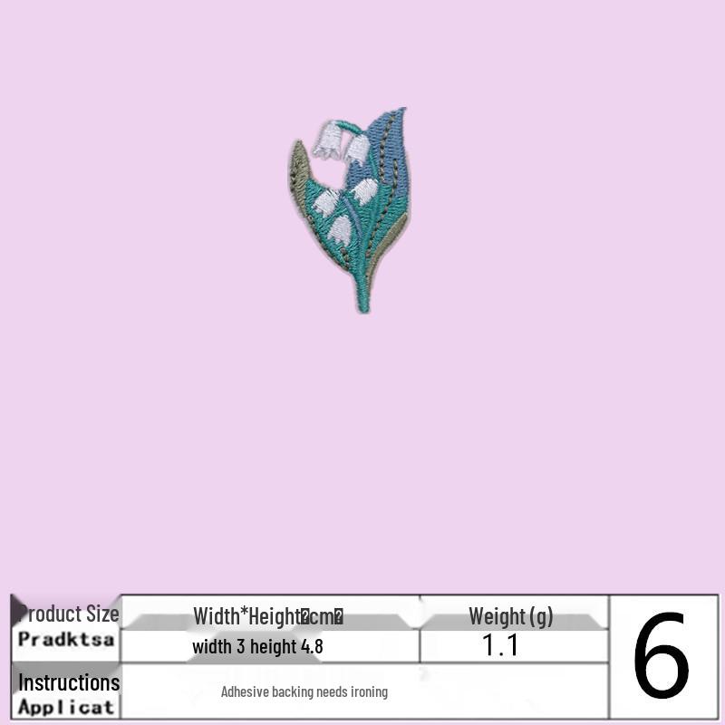 Na Yang Small Rose Embroidery Patch for Clothing - Iron-on Accessory